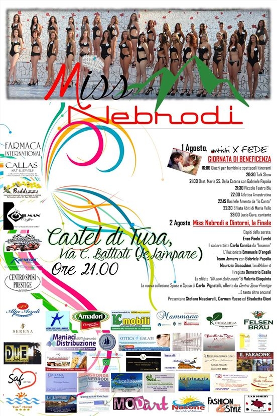 Miss Nebrodi 2015: 2 Agosto 2015 Castel di Tusa