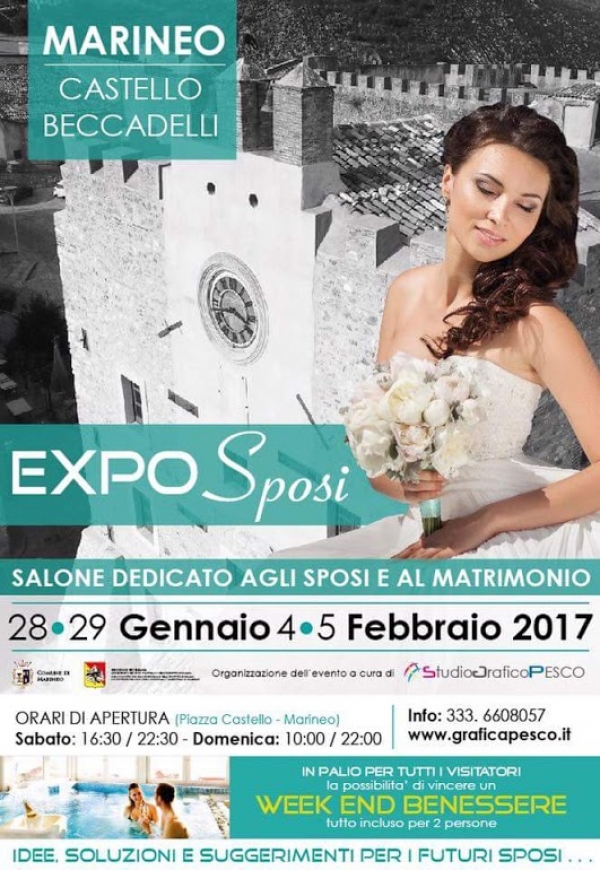 Expo Sposi: 28 - 29 Gennaio 2017 e 4 - 5 Febbraio 2017 Marineo (PA)