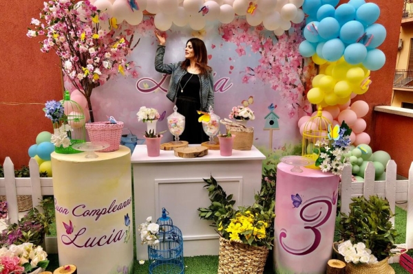 La Festa di Primavera di Lucia: Una Giornata Magica tra Funghi, Chiocciole, Farfalle e Fiori progettata e realizzata da Marta Decente