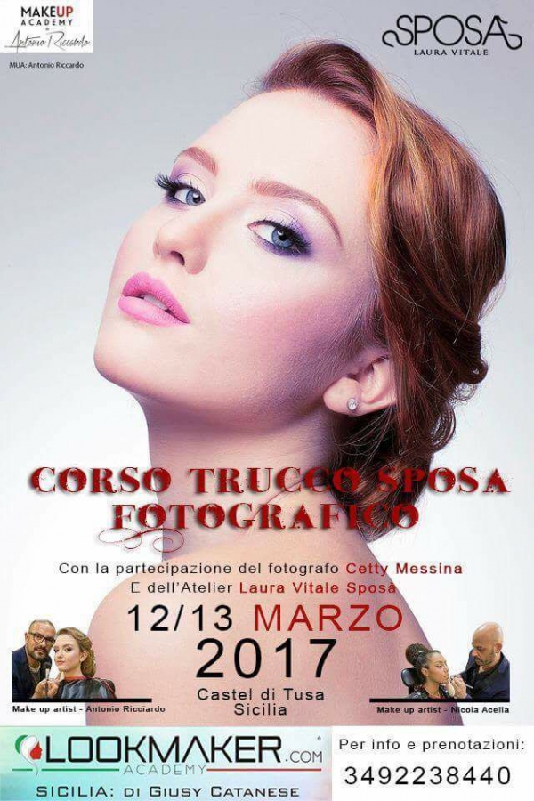 Corso Trucco Sposa Fotografico: 12 e 13 Marzo 2017 Castel di Tusa (ME)
