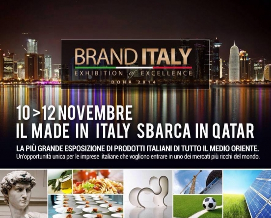Brand Italy Exhibition of Excellence Doha dal 10 al 12 Novembre 2014 in Qatar
