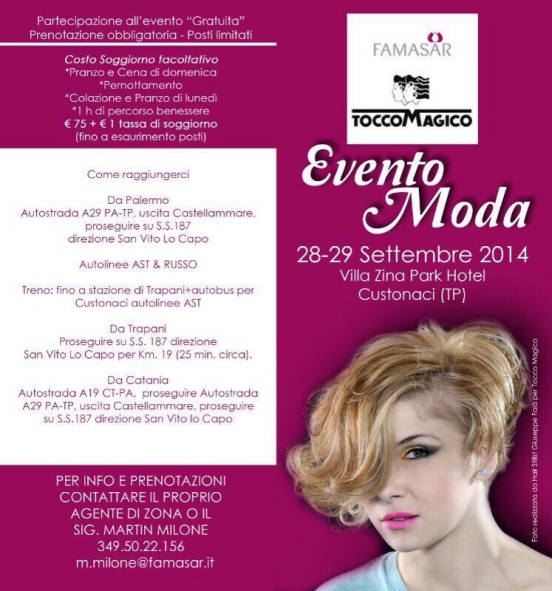 Evento moda villa Zina 28/29 settembre 2014 Custonaci (TP)