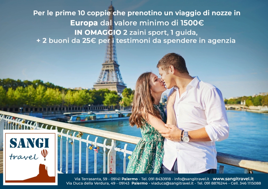 Sangi Travel - Promo Viaggio di Nozze in Europa