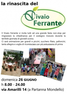 La Rinascita del Vivaio Ferrante: 26 Giugno 2016 Partanna Mondello (PA)