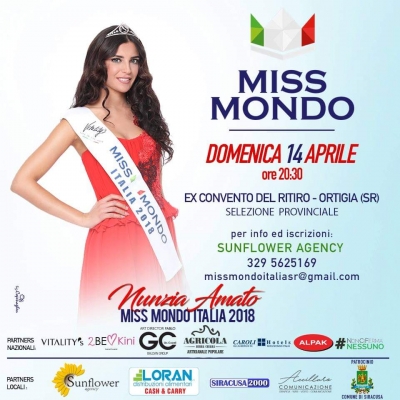 Miss Mondo Italia 2019: 14 Aprile 2019 Ortigia (SR)