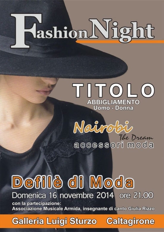 Fashion Night: Defilè di Moda 16 Novembre 2014 Caltagirone