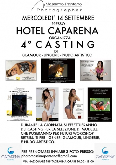 Casting Fotomodelle by Massimo Pantano Photographer : 14 Settembre 2016 Taormina (ME)