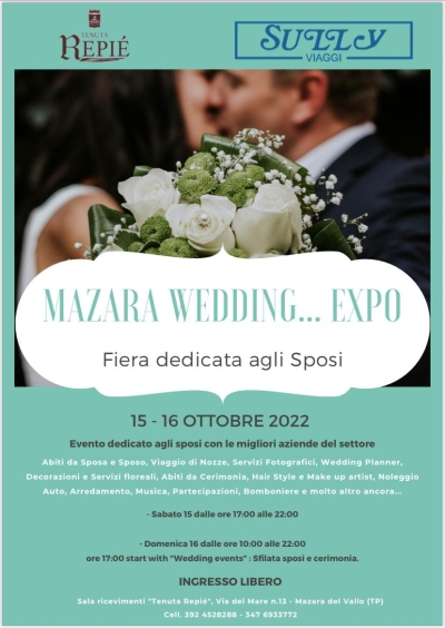 Mazara Wedding... Expo: 15 e 16 Ottobre 2022  Mazara del Vallo (TP)