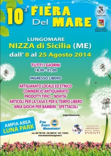 10° Fiera del Mare dal 8 al 25 agosto 2014 Nizza di Sicilia (ME)