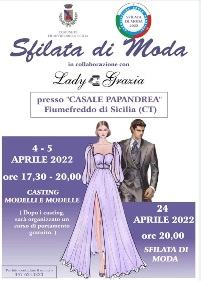 Casting e Sfilata di Moda 4 - 5 - 24 Aprile 2022