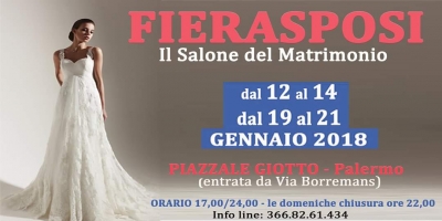 Il Salone del Matrimonio: Dal 11 al 14 e dal 19 al 21 gennaio 2018 Palermo