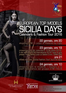European Top Models ... Sicilia Days: Calendario e Fashion Tour Gennaio 2016