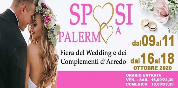 Fiera Sposi a Palermo dal 09 al 11 e dal 16 al 18 Ottobre 2020
