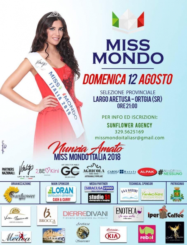 Miss Mondo Italia 2019: 12 Agosto