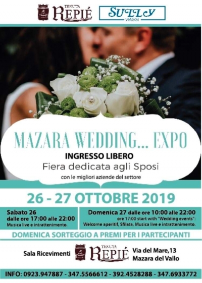 Mazara Wedding ... Expo: 26 e 27 Ottobre 2019  Mazara del Vallo (TP)