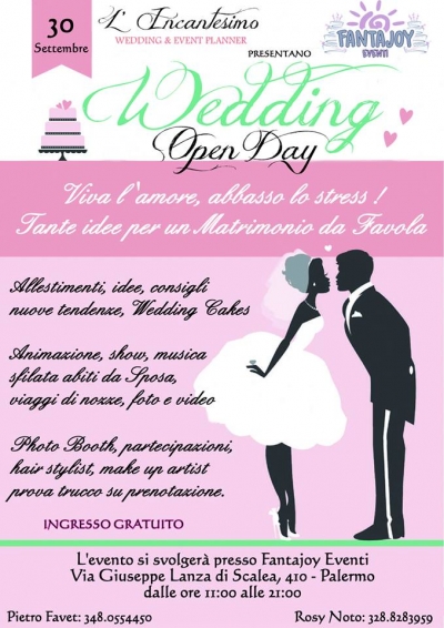 Wedding Open Day: 30 Settembre 2018