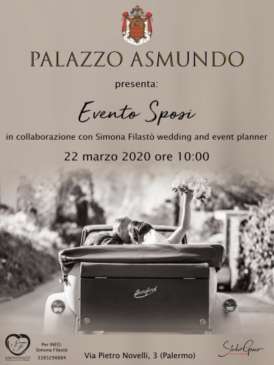 Evento Sposi Palazzo Asmundo: 22 Marzo 2020 Palermo
