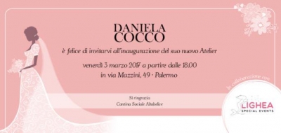 Inaugurazione Atelier Daniela Cocco: 3 Marzo 2017 Palermo