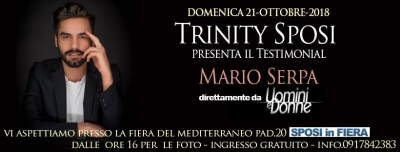Trinity Sposi presenta il testimonial Mario Serra: 21 Ottobre 2018 Palermo