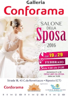 Salone della Sposa 2016: Dal 19 al 29 Febbraio 2016 Riposto (CT)