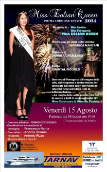 Miss Eolian Queen Minicrociera Venerdì 15 agosto 2014