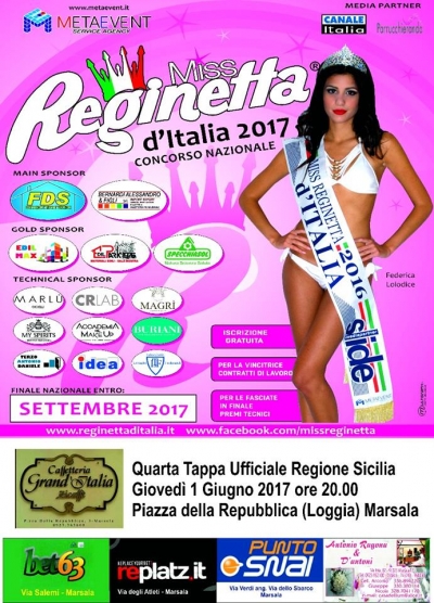 IV° Tappa Miss Reginetta d'Italia: 11 Giugno 2017 Marsala (TP)